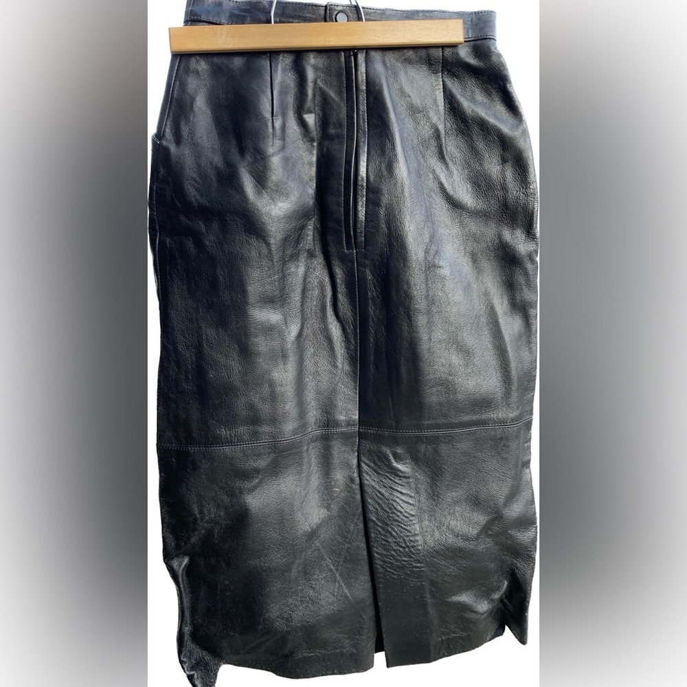 EUC Vintage leather pencil skirt Gossip Vancouver Canada